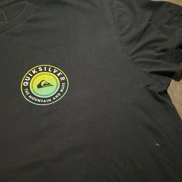 Quiksilver Black T-Shirt with Logo - Picture 5 of 6